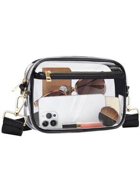 Clear Stadium Bag Crossbody Transparent PVC Purse Adjustable Strap